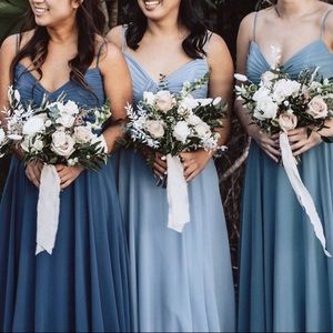 Brideside Cher Bridesmaid dress in Sky. Sz 6